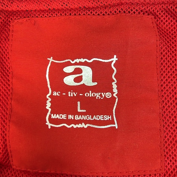 Activology Red Lightweight Jacket Full Zip Front - SZ: L - Picture 5 of 6